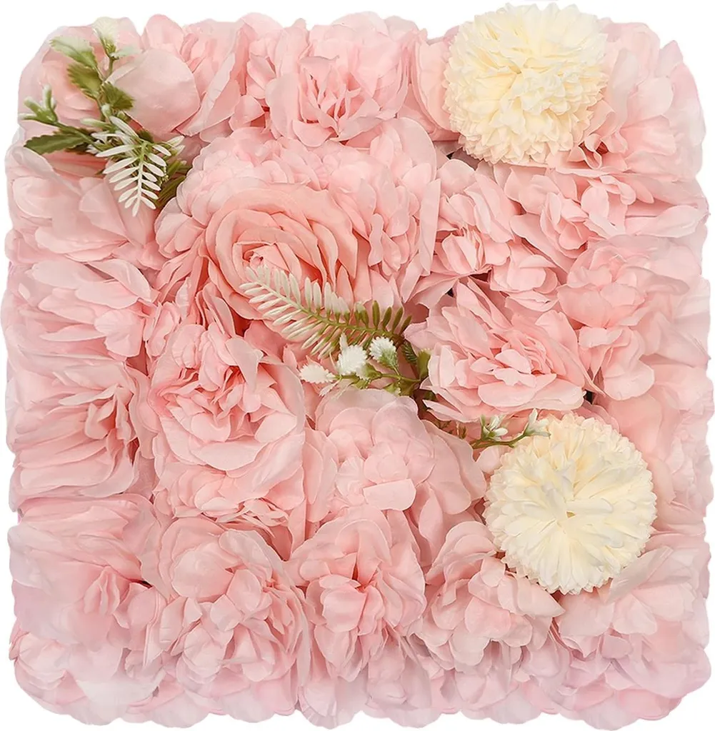 Panneaux fleurs artificielles lot 12 pièces : décor floral sans entretien