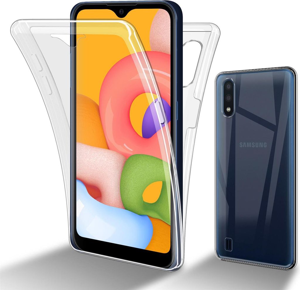 Cadorabo Schutzhülle für Samsung Galaxy A01 Hülle in natur 360° Etui Full Body Handyhülle Cover Case