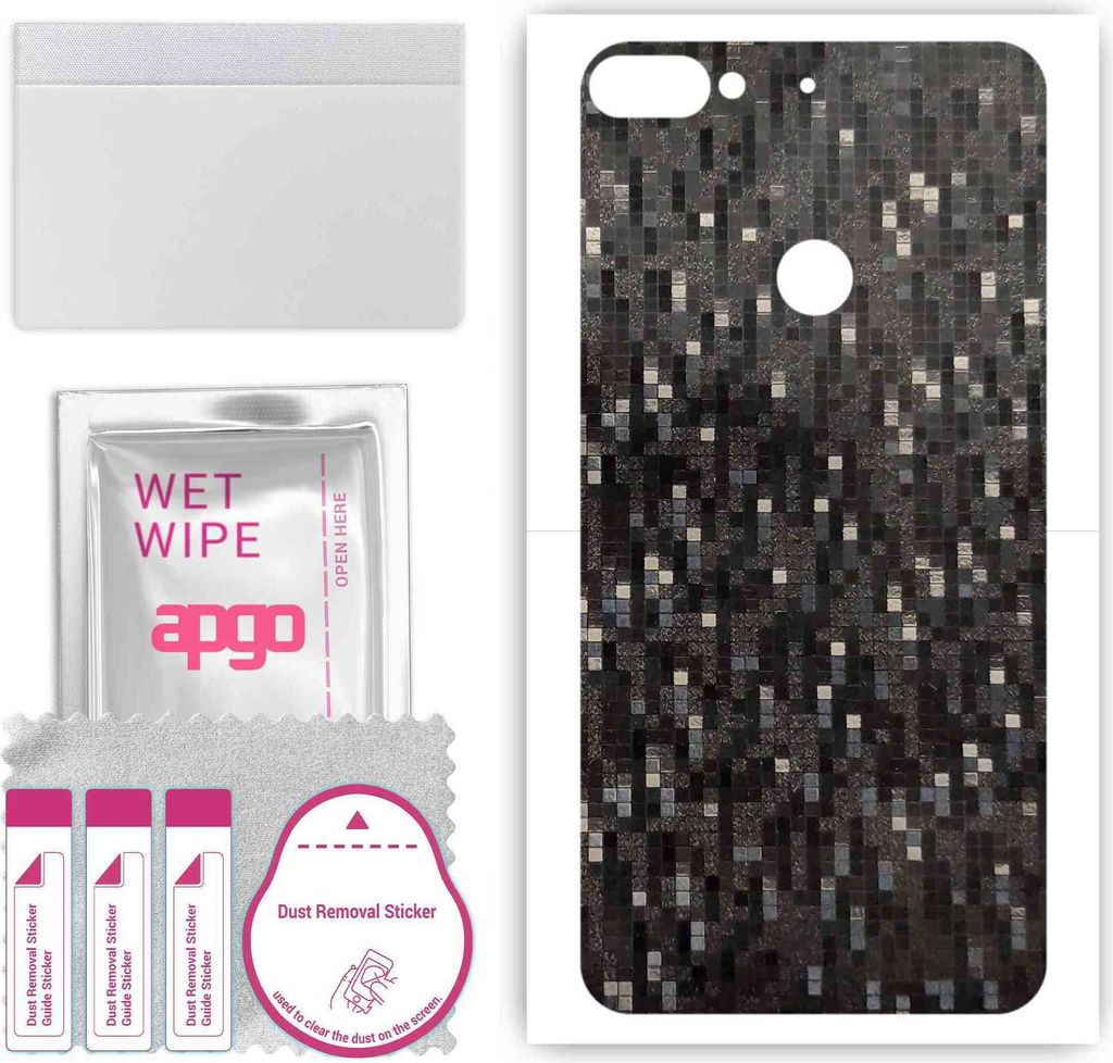 apgo Rückseite Schutzfolie, Skin, kompatibel mit HTC Desire 12 Plus, Hinten Displayschutzfolie aus Vinylfolie, kratzfest, einfache Montage - Carbo...