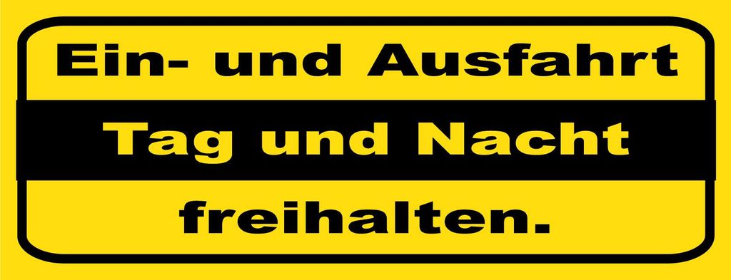 vianmo Blechschild 10x27 cm Ausfahrt Tag Nacht freihalten