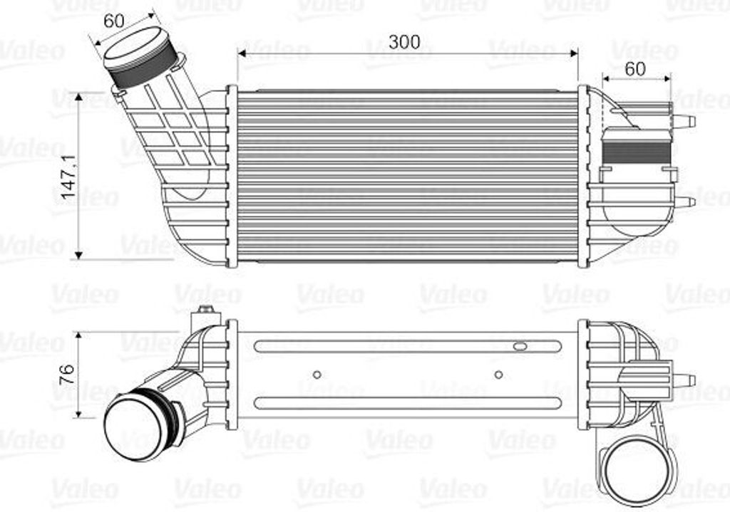 VALEO 818345 - OE 0384 P3 Ladeluftkühler für C4 G-Picasso I (UA), C4 II (NC), C4 Picasso I (UD), DS4, DS5, DS5 (KF), 3008 (0U), 308 CC (4B), 308 ...