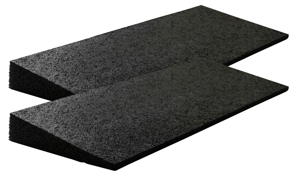 Bordsteinrampe Gummi 43mm 50x20x4,3cm Set= 2 Stück schwarz Produktbild 