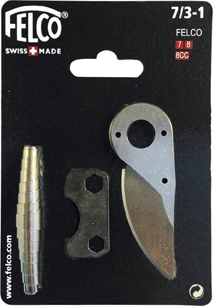 FELCO Ersatzteilsatz Klinge 7/3m. Feder + Stellschlüssel Produktbild 
