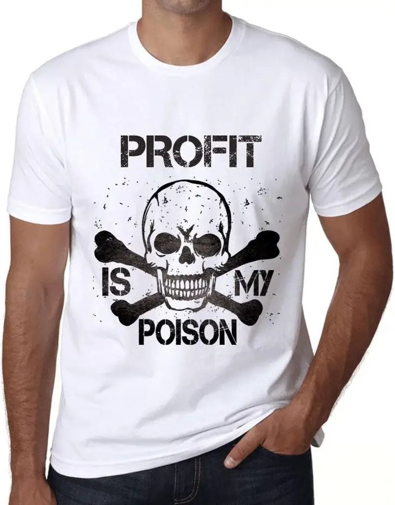 Herren Grafik T-Shirt Profit ist mein Gift – Profit Is My Poison – Öko-Verantwortlich Vintage Jahrgang Kurzarm Lustige Druck Geburtstag Gesche...