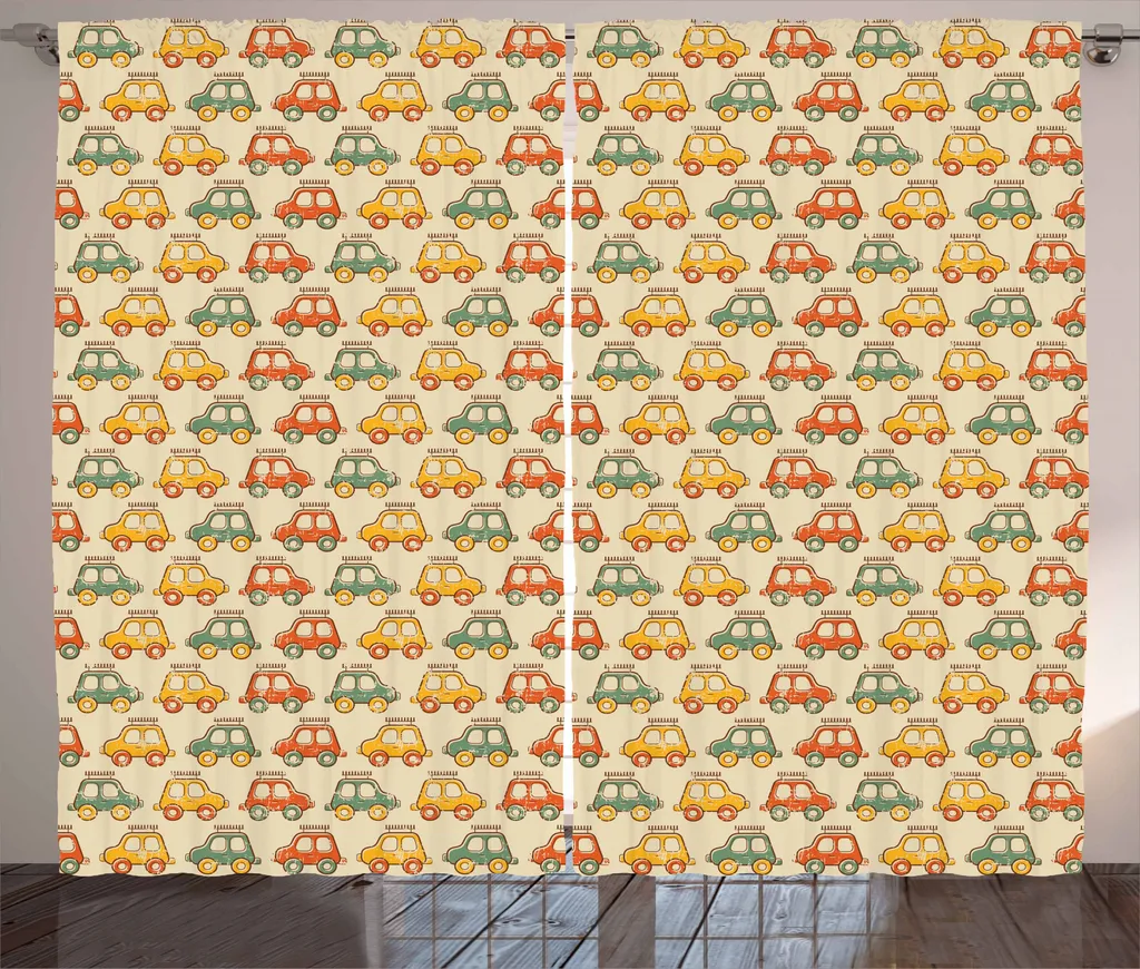 Tenda Cameretta Bambini ABAKUHAUS Auto Vintage | 280x245 cm