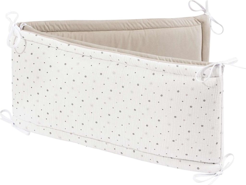 Little Stars Musselin & Ecru Velvet Bettumrandung XXL