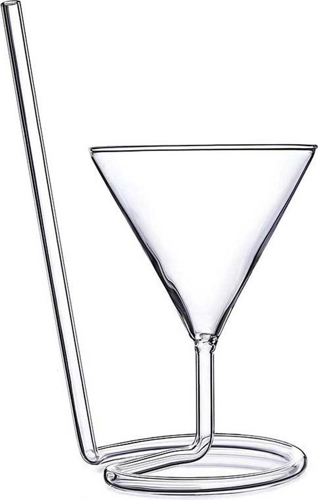 Spiral-Cocktailglas, drehbares Martini-Glas, kreatives Produktbild 