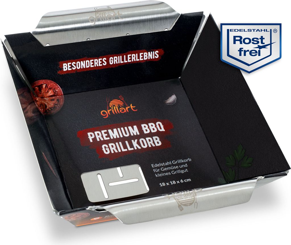 Premium Grillkorb aus hochwertigem Edelstahl