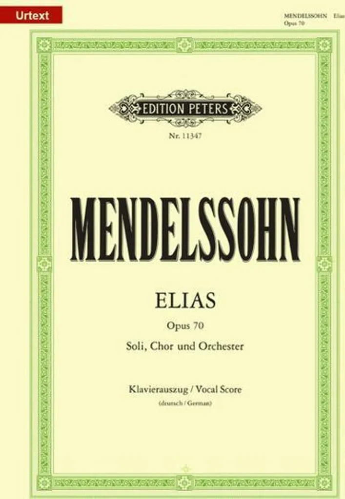 Partition Lisible Elias op. 70 Mendelssohn - Adieu aux Erreurs de Notes