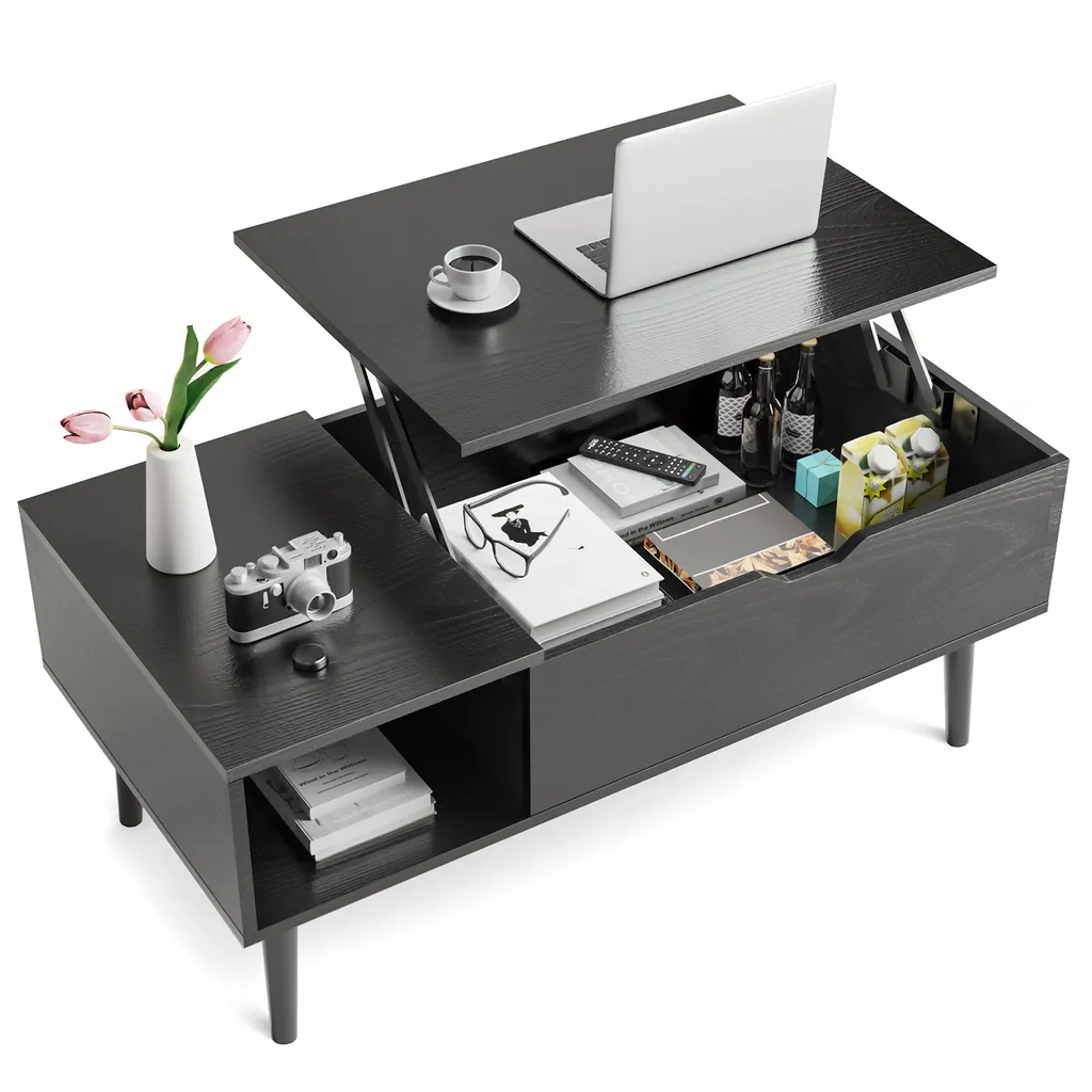 Table basse réglable pour gagner de l'espace : la solution petit salon