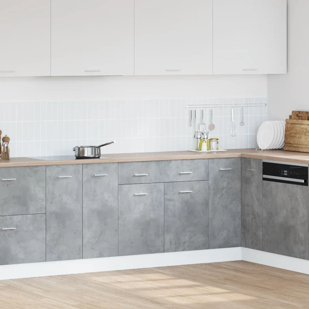 "Winterschlussverkauf "Schubunterschrank minimalistisches Design - CLORIS - Buffetschrank - Lyon Betongrau 80x46x81,5 cm Holzwerkstoff - DEMöbel81...