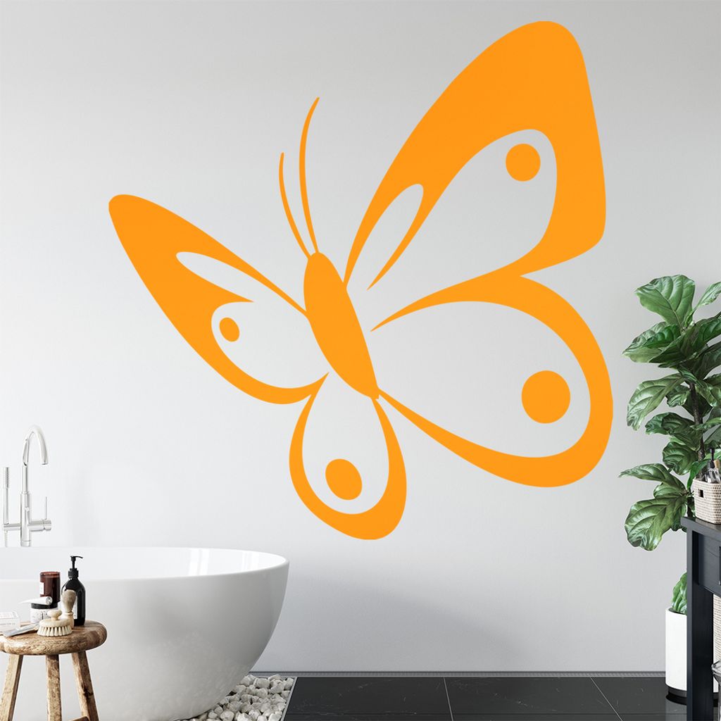 Schmetterling Nr. 3 Wandtattoo in 6 Größen - Wandaufkleber Wall Sticker - Dekoration, Küche, Wohnzimmer, Schlafzimmer, Badezimmer