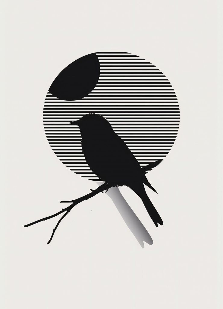 Plakat 13x18cm Kontrast der Schlankheit