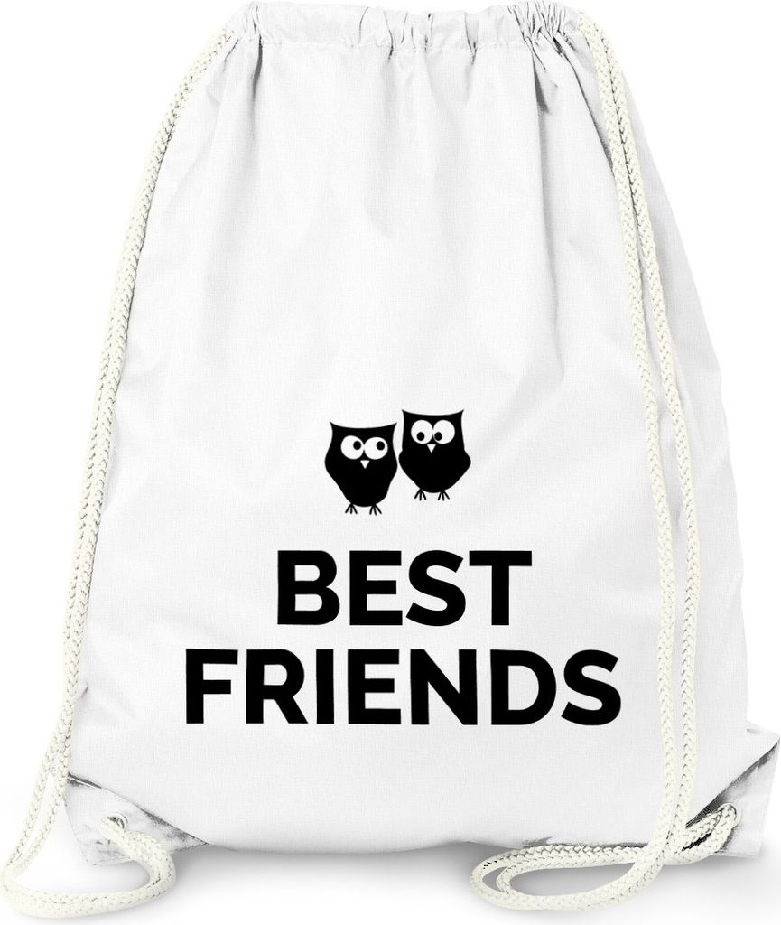 Turnbeutel - Beste Freunde Best Friends Geschenk - Gym Bag Moonworks weiß unisize