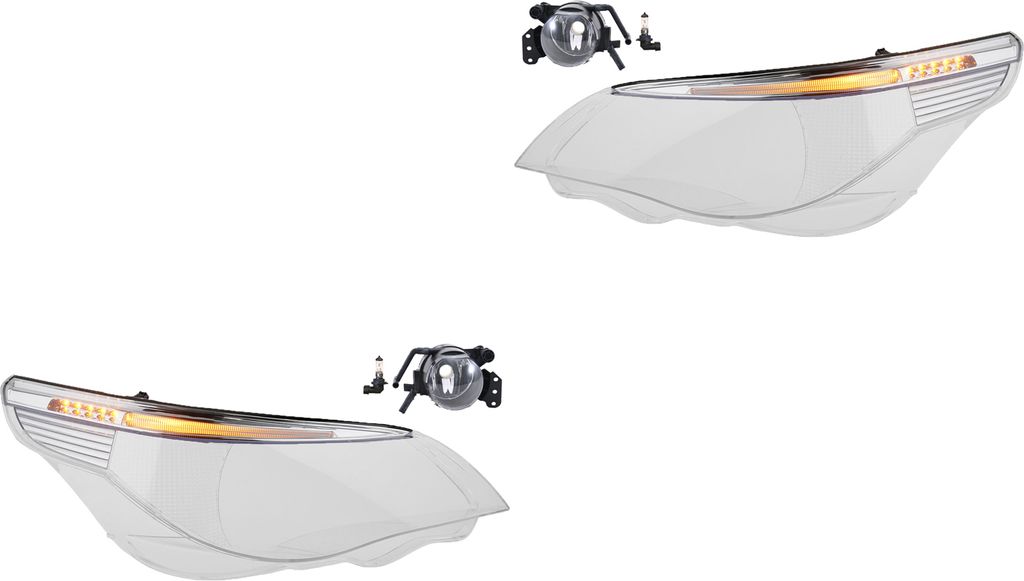 Johns, Scheinwerfer Satz Glas passend für BMW 5 E60 E61 07/2003-03/07 L Xenon+Nebel+Le. 63176920703 63176910791 6910791 6920703 63176920704 631769...