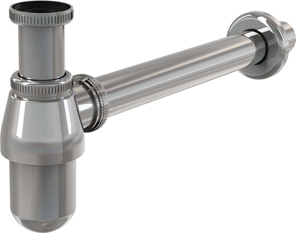 alcadrain Flaschengeruchverschluss für die Waschbecken DN63 mit einer Überwurfmutter 5/4", Metall