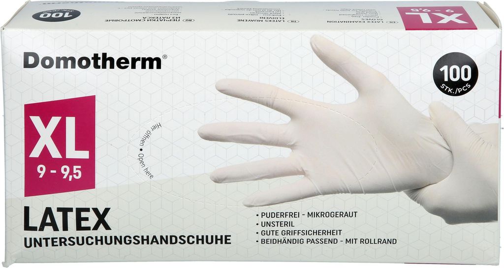 Domotherm Untersuchungshandschuhe Latex XL, 100 St HAS