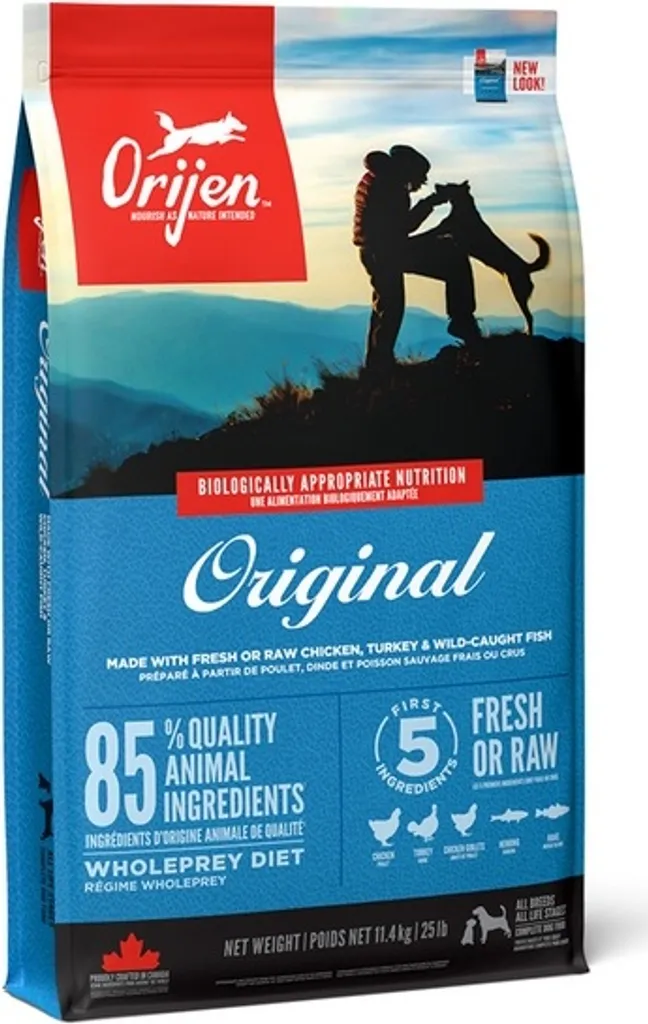 Croquettes Orijen Original pour chien adulte toutes races format 17kg