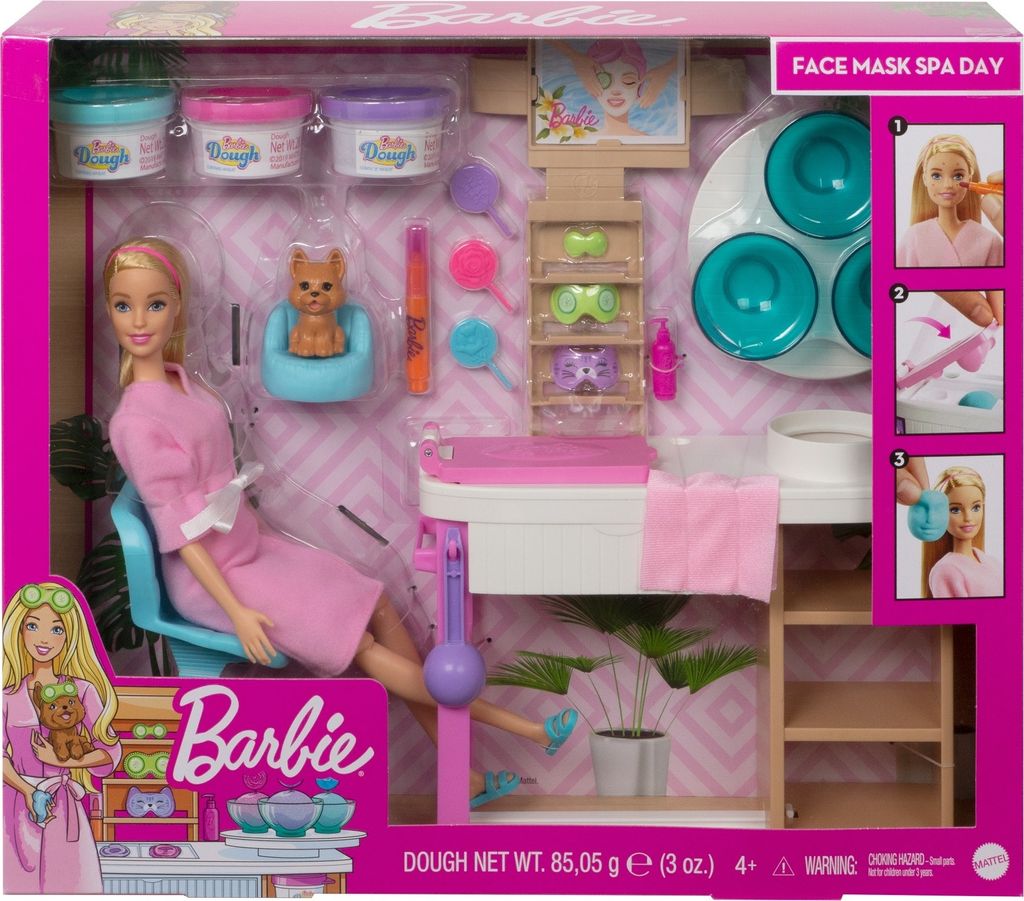 Zestaw do gry w salon piękności Barbie z białą dziewczyną Zdjęcie produktu 