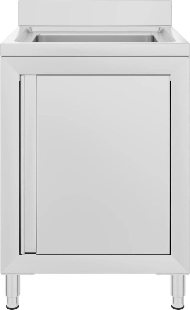 vidaXL Gastro-Spülenunterschrank 60x60x96 cm Edelstahl Produktbild 