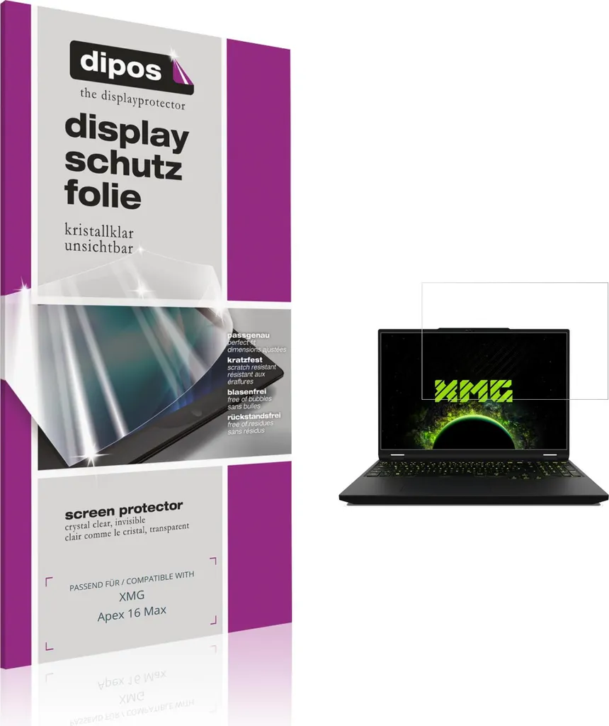 Proteggi il Tuo XMG Apex 16 Max con Stile | 2x Pellicole dipos Claro