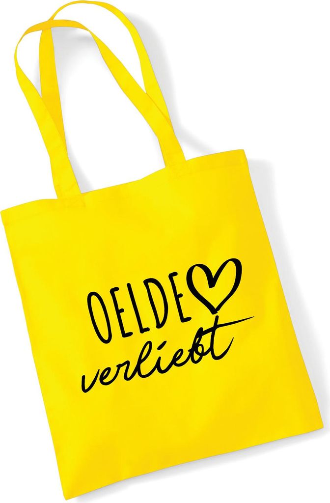 Huuraa Jutebeutel Oelde verliebt 10 Liter Yellow Baumwolle Tasche Geschenkidee
