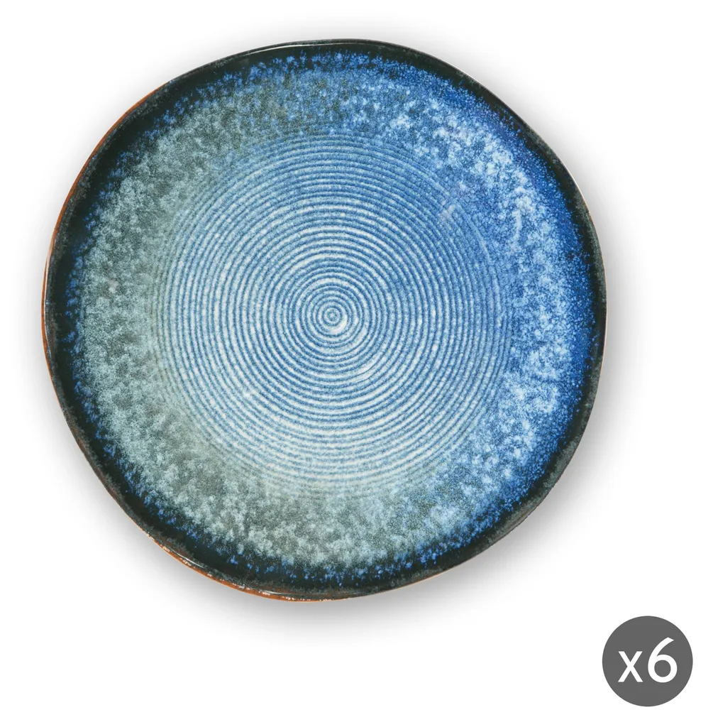 Excelsa Set de 6 Assiettes Profondes Poseidone - Céramique 21x5cm