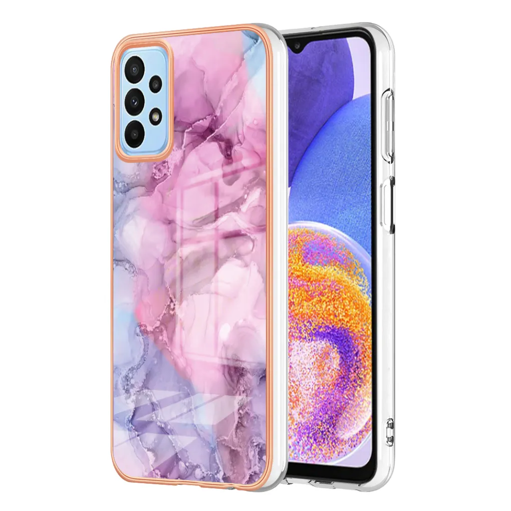 Custodia per Samsung Galaxy A72 4G/5G, custodia in silicone TPU a fantasia, paraurti antiurto Rosa