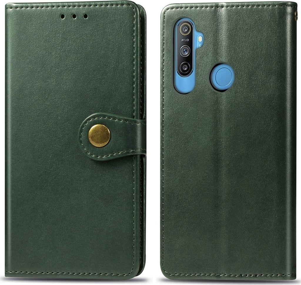 Mobigear Snap Button  Realme C3 Hülle Klapphülle Geldbörse Produktbild 
