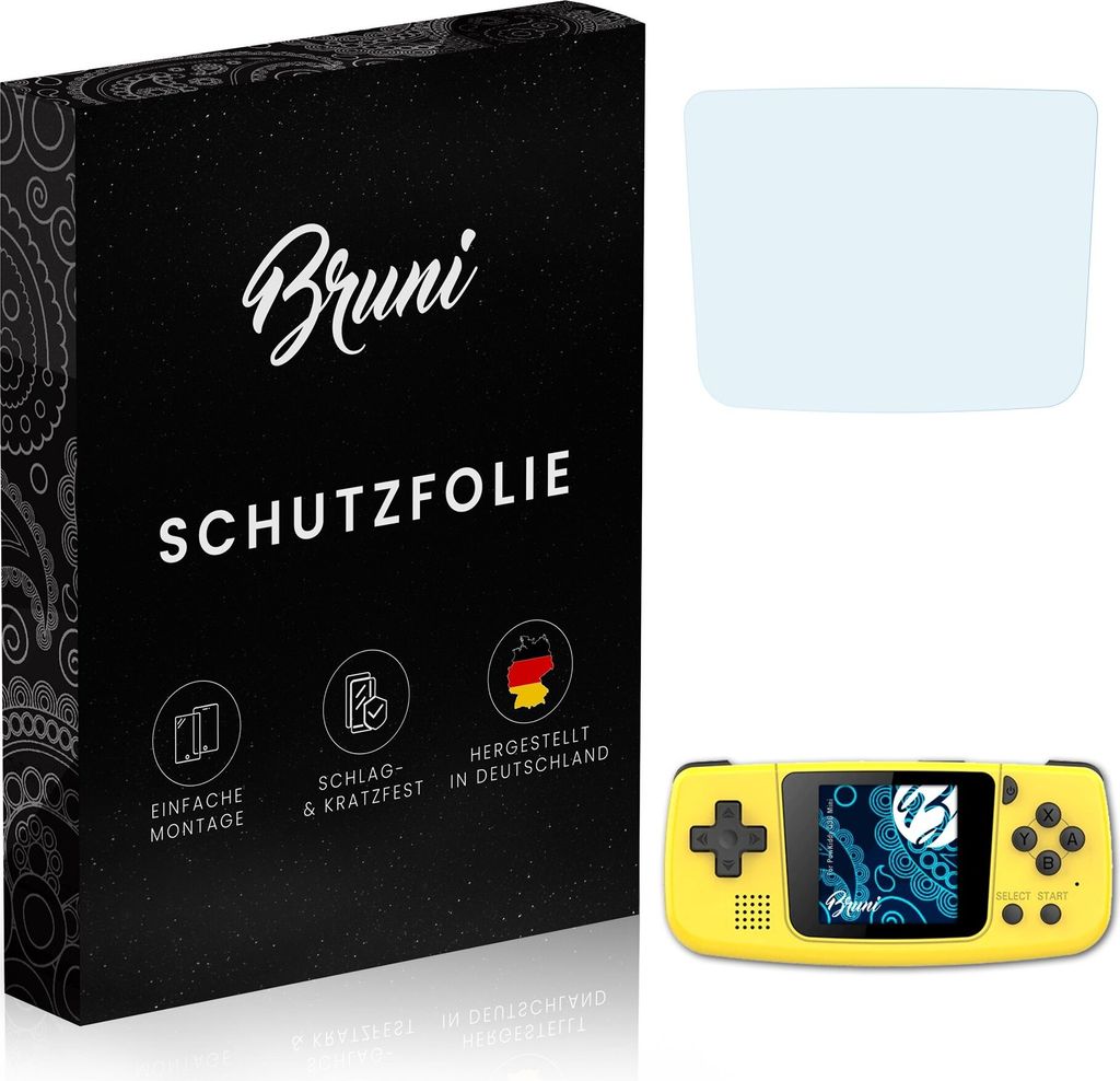 Bruni Basics-Clear 2x Schutzfolie kompatibel mit PowKiddy Q36 Mini Folie