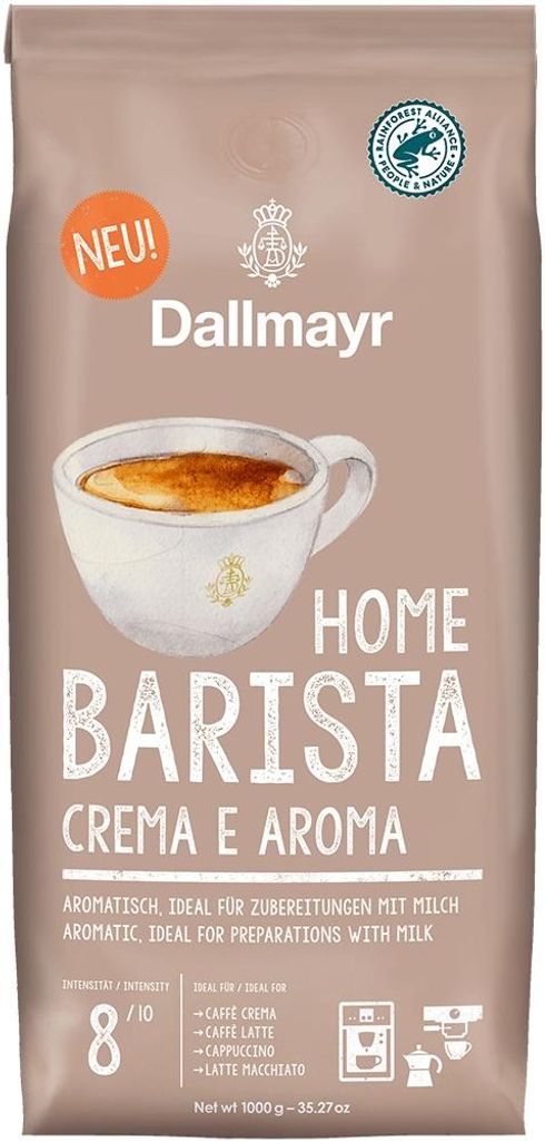 Dallmayr Home Barista Crema e Aroma, 1 kg, Cappuccino, Produktbild 