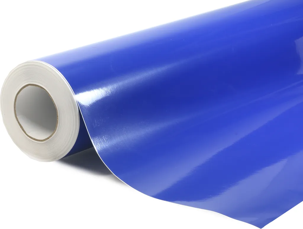 Rouleau de vinyle adhésif bleu 122x400cm pour marquage et signalétique