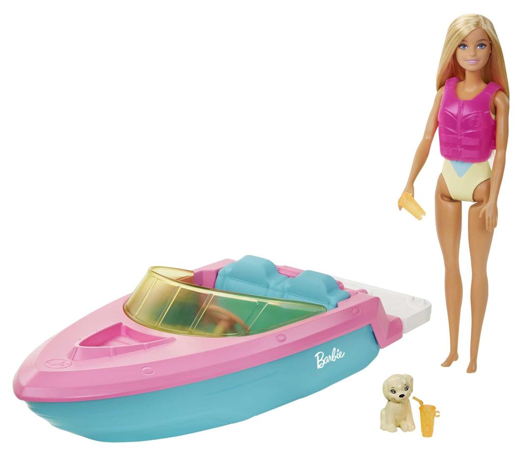 Bambola Barbie MATTEL + set motoscafo GRG30 Immagine del prodotto 