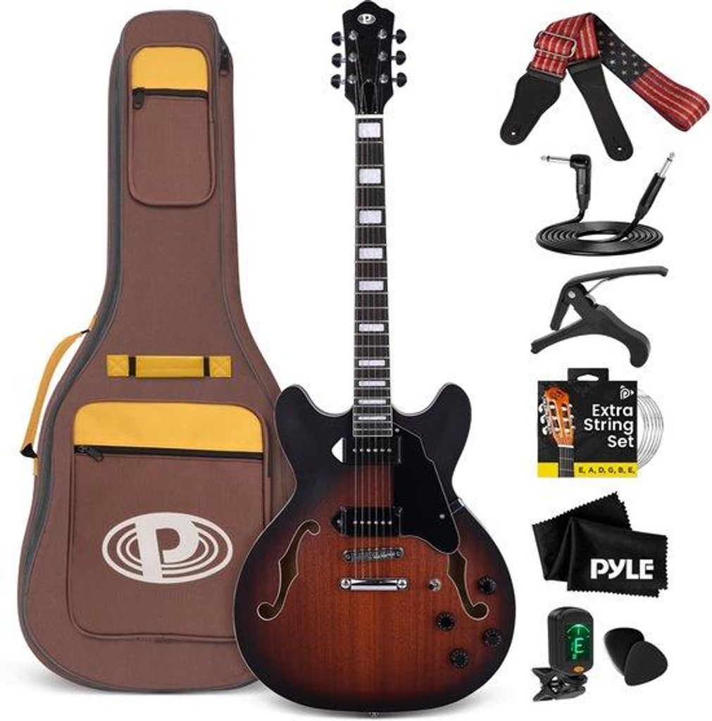 Elektrische Jazzgitarre Komplettset Matte Vollgröße Produktbild 