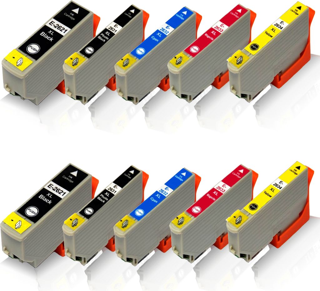10x kompatible Tintenpatronen für Epson Expression Premium XP 510 Expression Premium XP 600 C13 T2621 4010 C 13 T 2631 4010 C 13 T 2632 4010 C 13 ...
