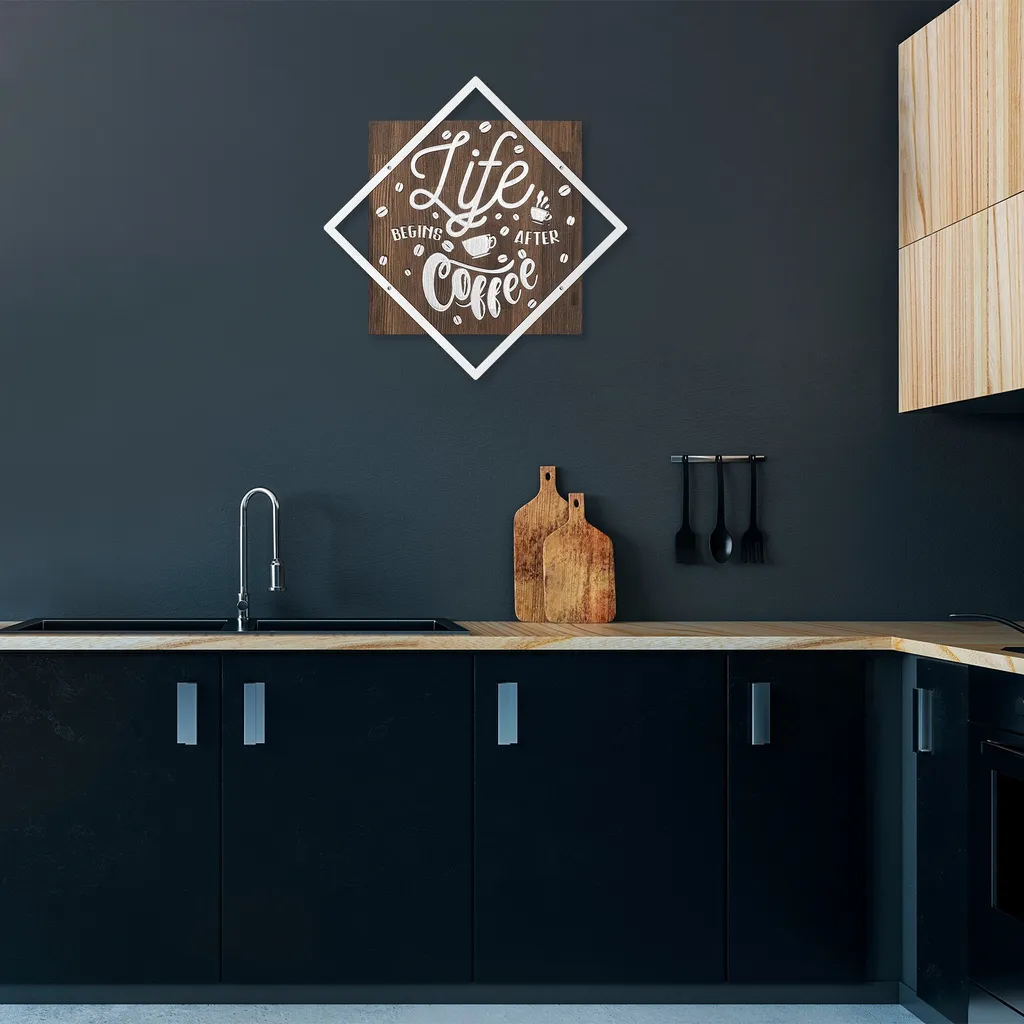 Décoration Murale Bois 54x54 cm pour Habiller un Mur Vide avec Style