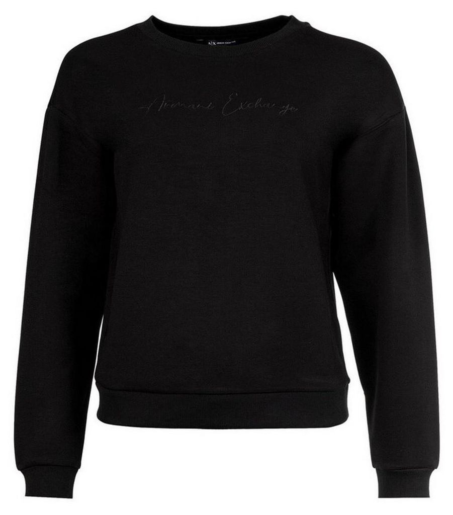 Armani Exchange Damen Sweatshirt Logo Black : S Größe: S