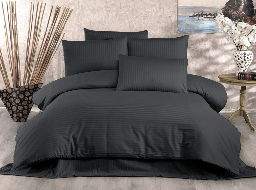 Offerta Set Copripiumino 240x220 Lilyum Antracite L'Essentiel