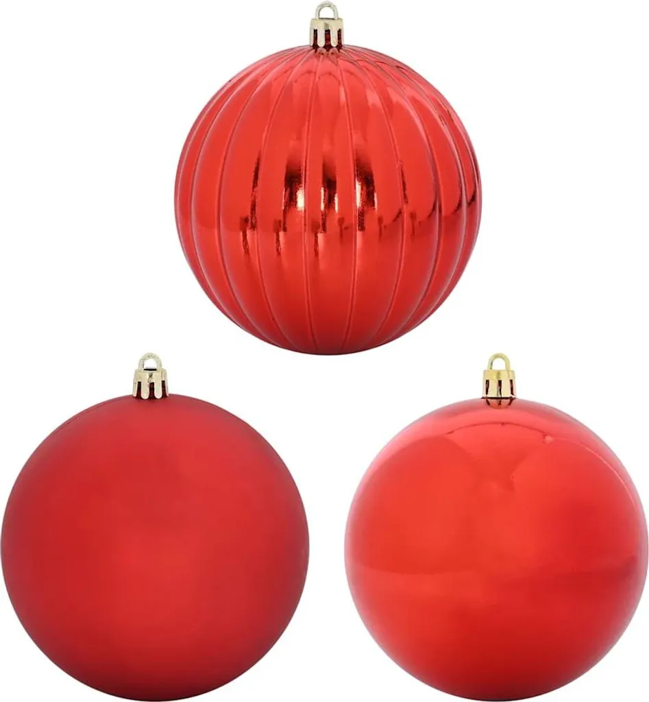 Lot 15 Boules de Noël XL Rouges Plastique : Déco Durable et Sans Casse