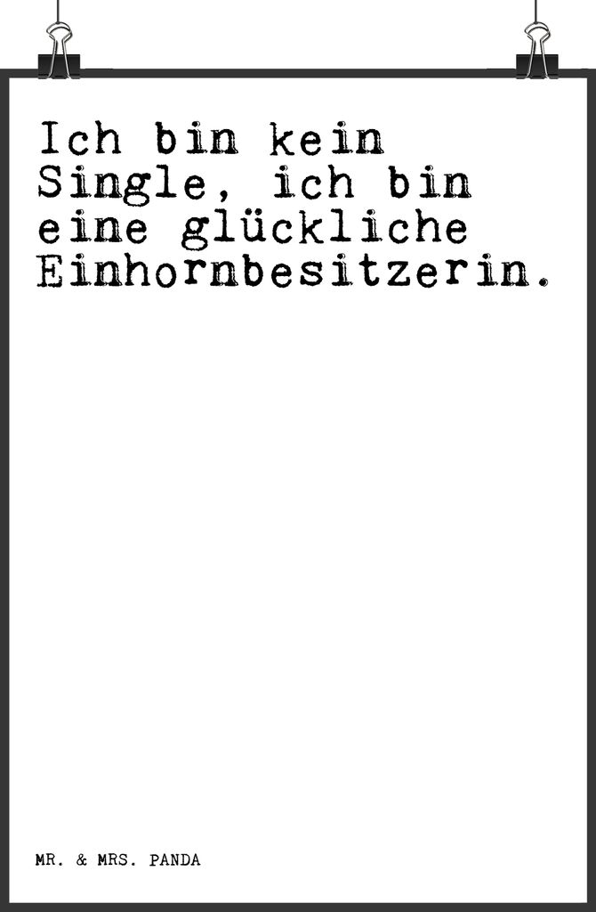 Mr. & Mrs. Panda Bild Ich bin kein Single,... DIN A4 - Weiß - Geschenk, kunstdruck poster, Sprüche, Posterdruck, wanddeko, Partner, Freunde, Wand...