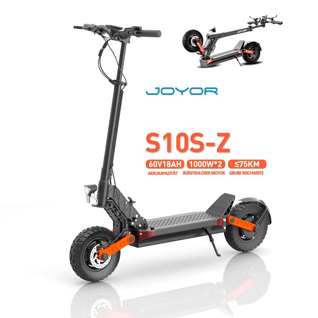 JOYOR S10-S-Z Doppelter Motor Faltbar Elektroroller - Produktbild 