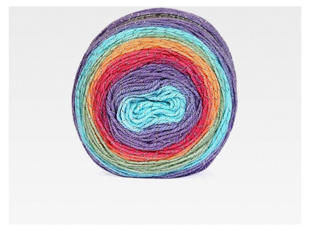 Cupcake Glitter Simli 3 x 150g Wolle zum Stricken und Häkeln