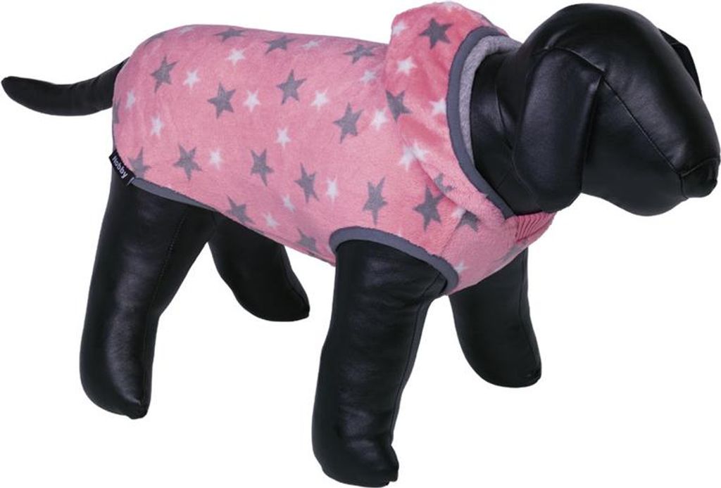 Nobby Hunde-Bademantel Flanell rosa, Maße: 29 cm