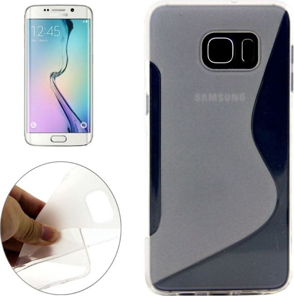 OTB TPU Case kompatibel zu Samsung Galaxy S6 Edge+ SM-G928F S-Curve transparent