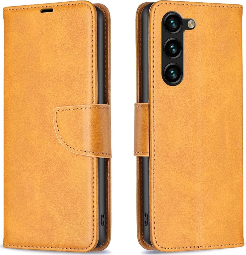 Mobigear Excellent Samsung Galaxy S25 Plus Hülle Klapphülle Geldbörse - Cognac