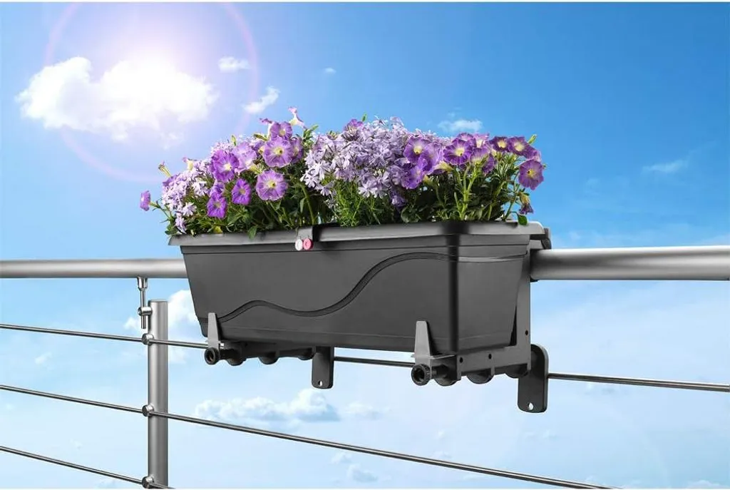 Support pot de fleurs ajustable anthracite - Évitez les traces au sol