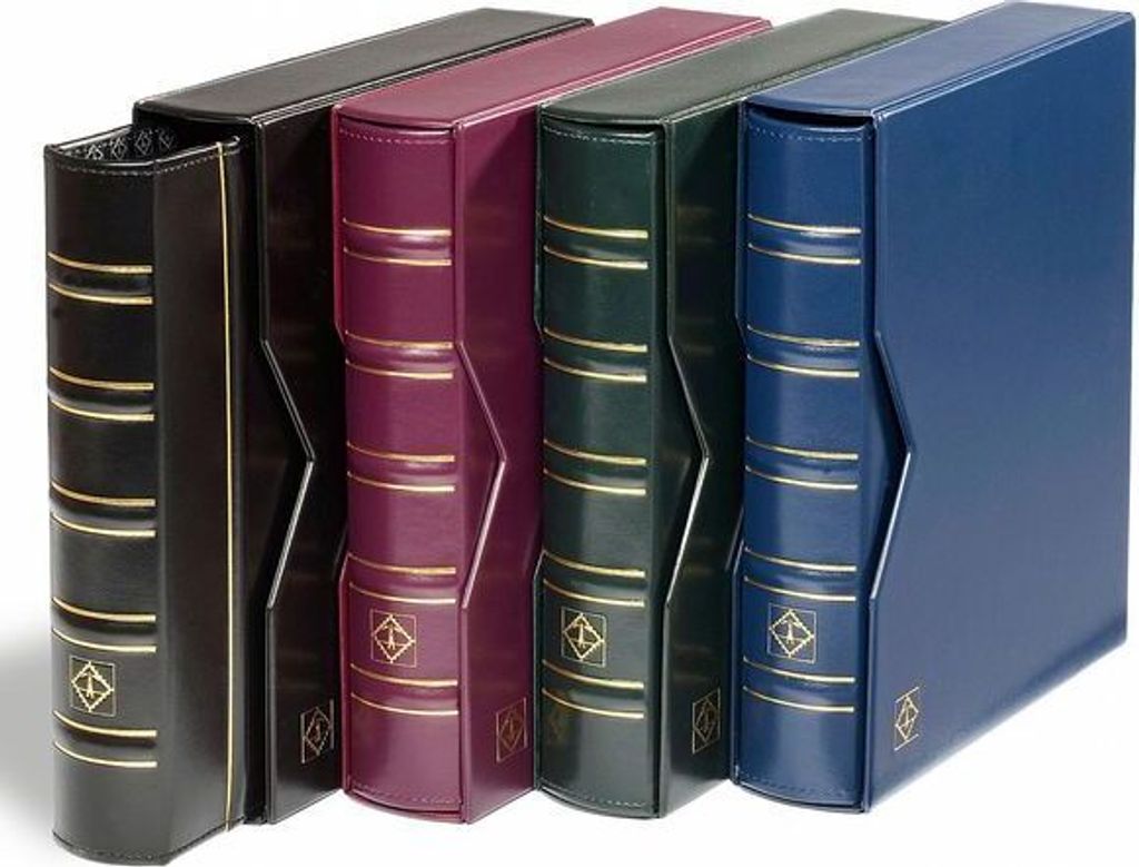 Ringbinder OPTIMA, Classic-Design, inkl. Schutzkassette, blau