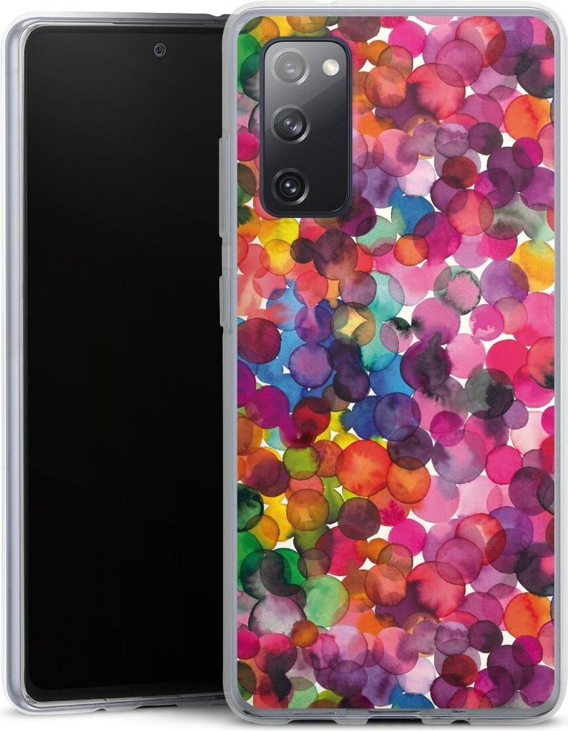 DeinDesign Handyhülle für Samsung Galaxy S20 FE 5G Silikon Hülle Case Smartphone Schutzhülle Punkte Wasserfarbe bunt