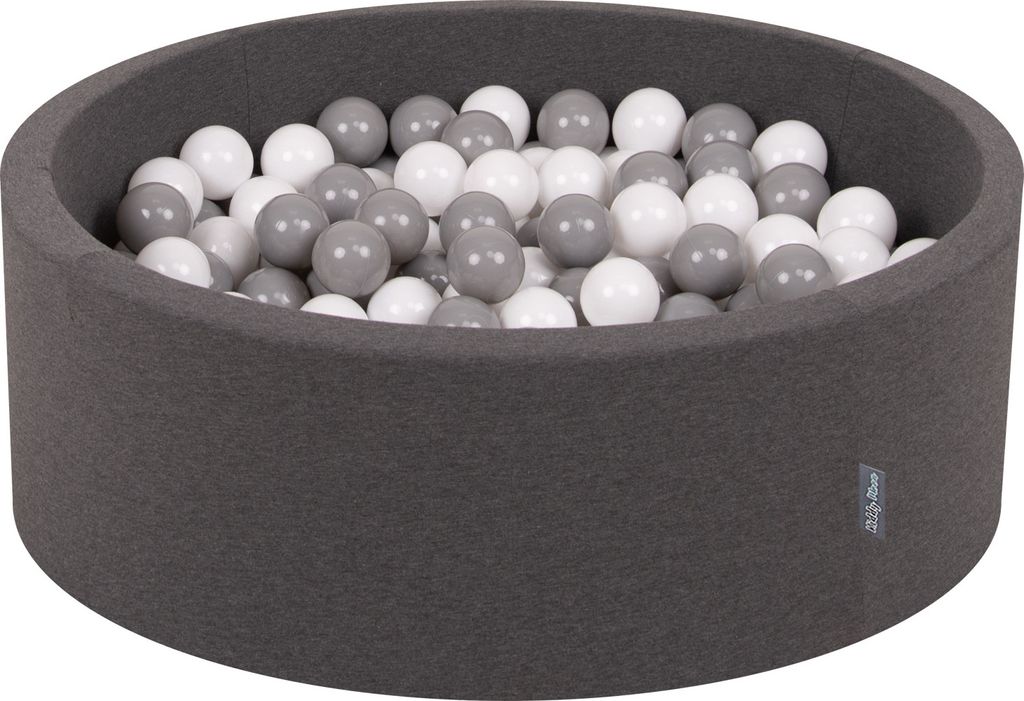 KiddyMoon Bällebad 90x30cm 300 Bälle ∅7cm Rund Bällepool Produktbild 