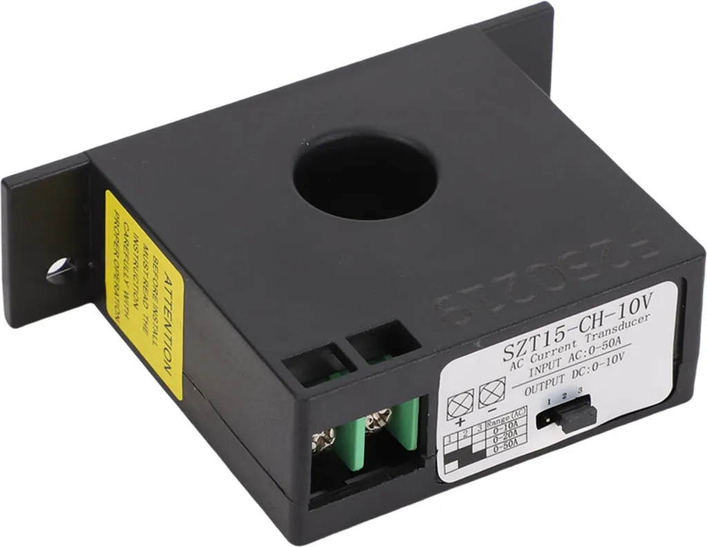 Transformateur de courant 50A avec sortie 0-10V, boîtier rail DIN isolant - 5
